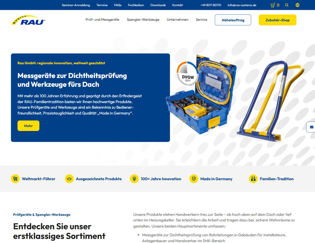 RAU-Dichtheitsprüfung home-page